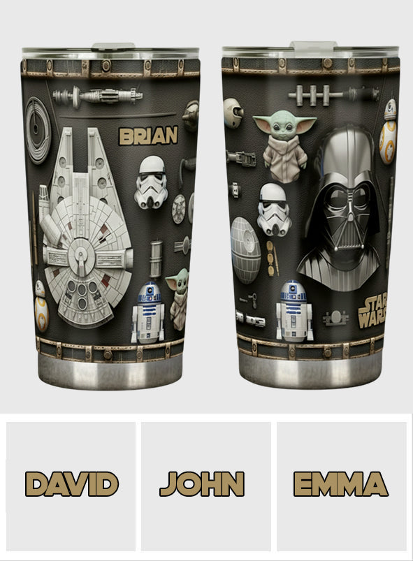 Personalized The Force Tumbler with Name Custom Drinkware Tumbler GradoCreations