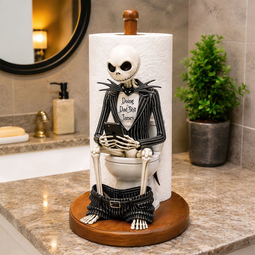 Personalized Skeleton Paper Towel Stand Unique Gift for Dad Paper Towel Stand GradoCreations