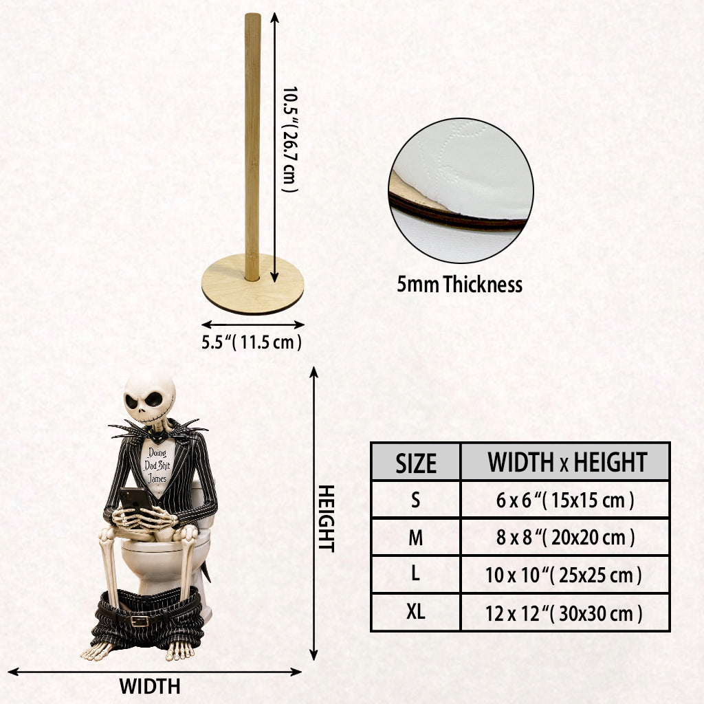 Personalized Skeleton Paper Towel Stand Unique Gift for Dad Paper Towel Stand GradoCreations