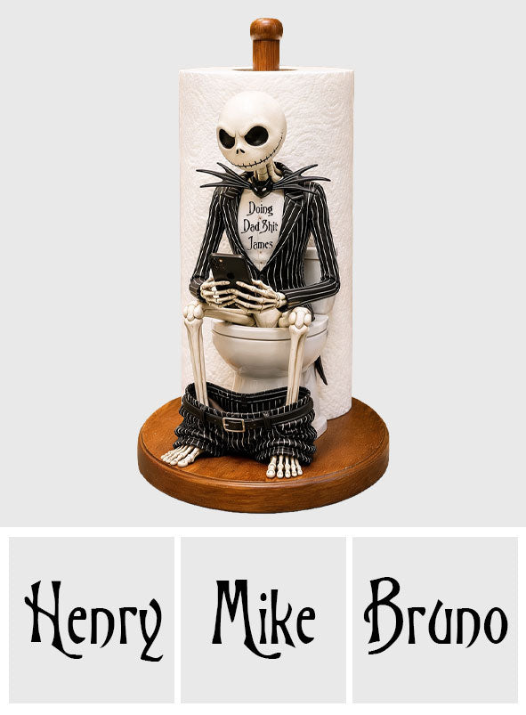 Personalized Skeleton Paper Towel Stand Unique Gift for Dad Paper Towel Stand GradoCreations