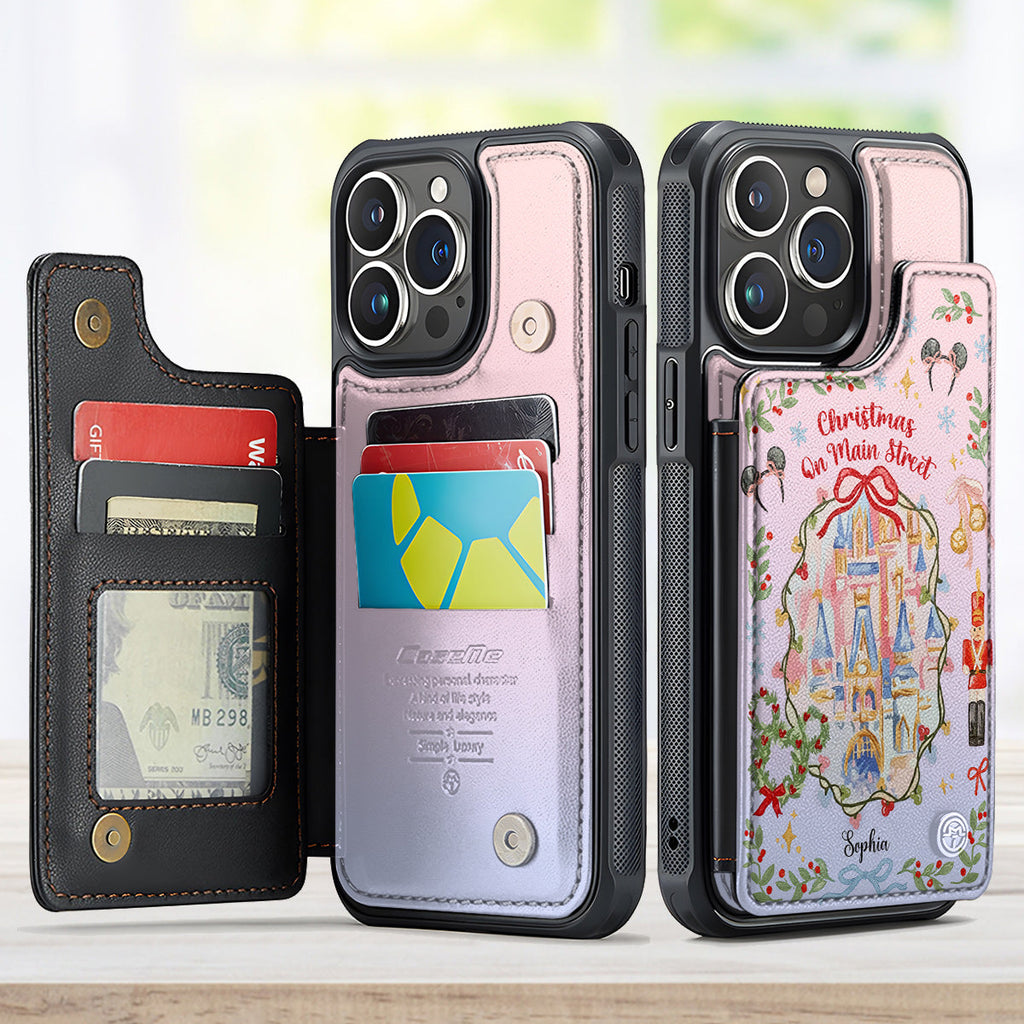 Personalized Christmas Wallet Phone Case Custom Name 3D Design Fully Printed Wallet Phone Case GradoCreations