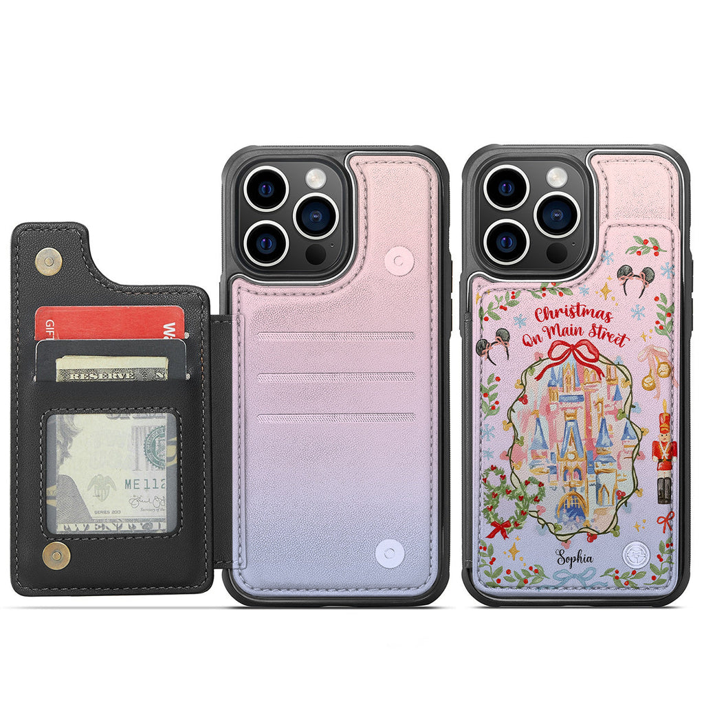 Personalized Christmas Wallet Phone Case Custom Name 3D Design Fully Printed Wallet Phone Case GradoCreations