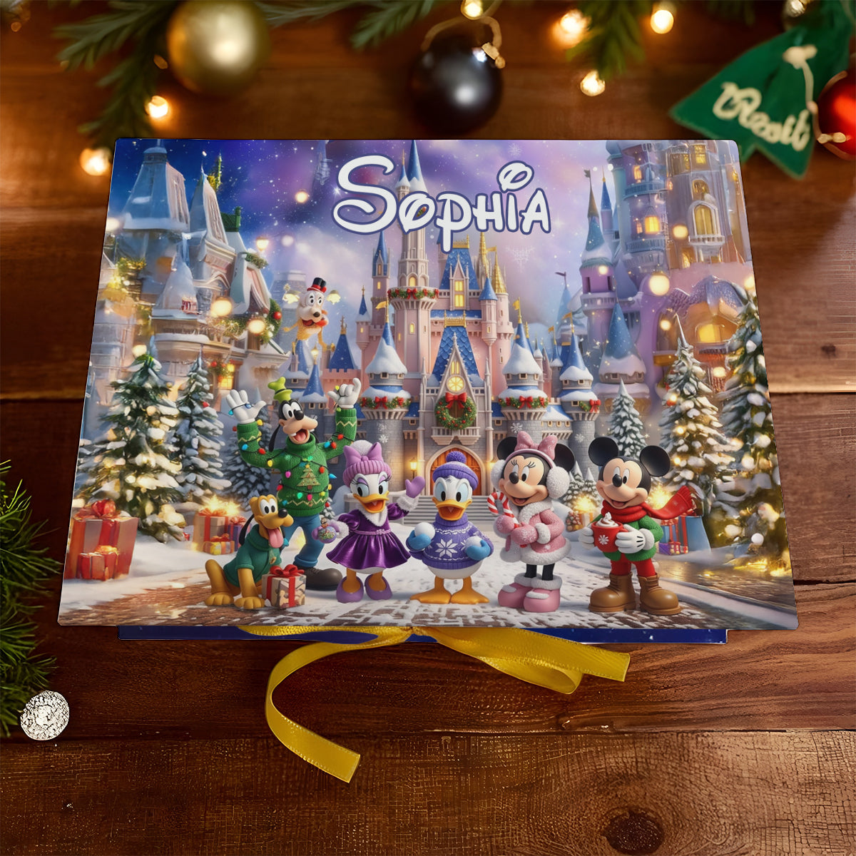 Personalized Folded Advent Calendar with Acrylic Ornaments for Kids Folded Advent Calendar With Ornaments GradoCreations