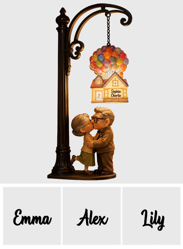 Personalized Up Movie Bookshelf Lamp Custom Name Gift for Couples Bookshelf Lamp GradoCreations