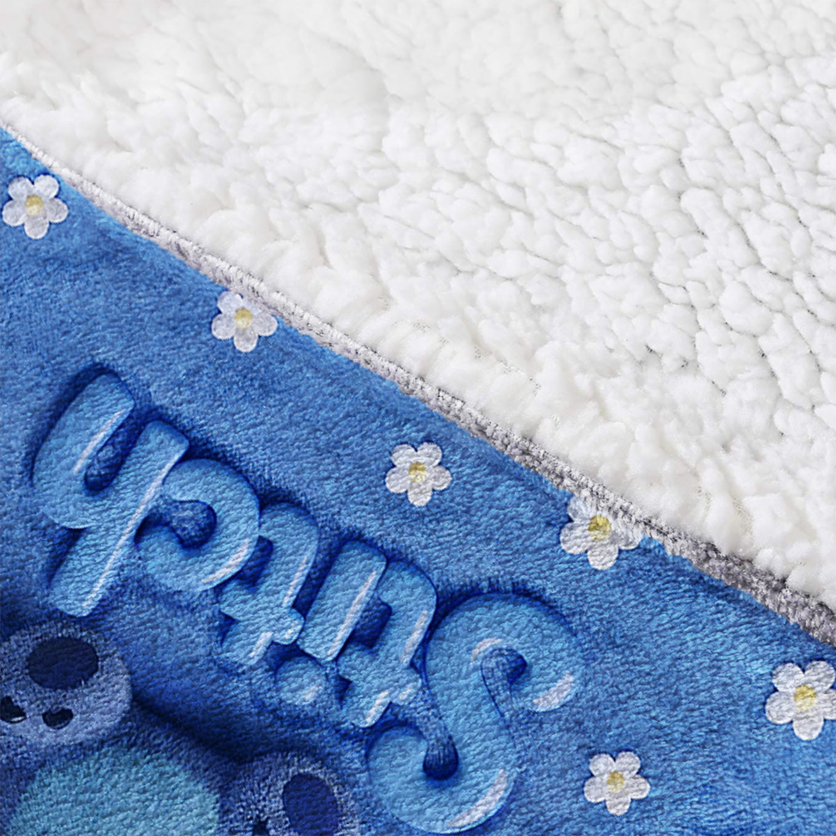 Personalized Stitch Blanket Hoodie Custom Name Soft Gift for Kids Blanket Hoodie GradoCreations