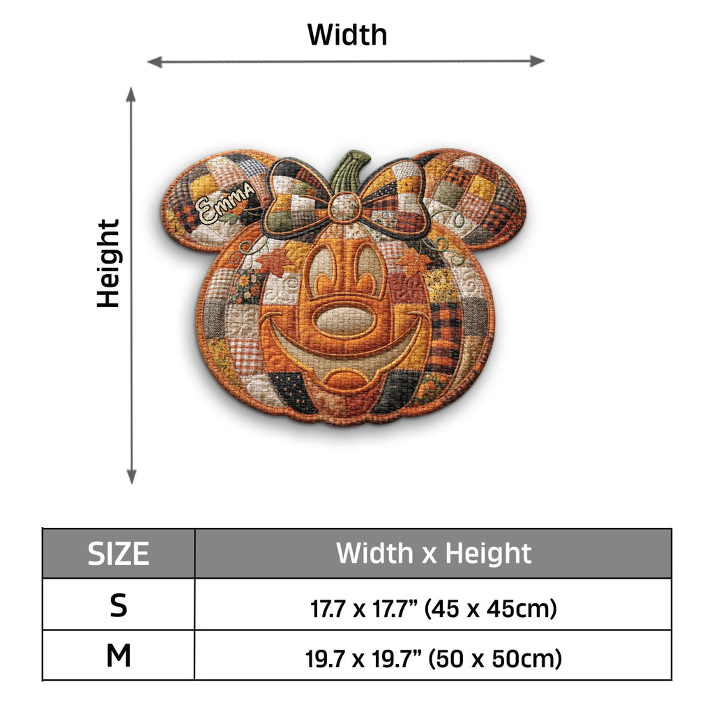 Personalized Pumpkin Shape Placemat Custom Name Halloween Decor Custom Shape Placemat GradoCreations