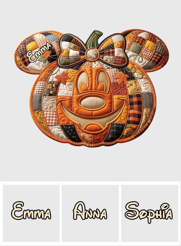 Personalized Pumpkin Shape Placemat Custom Name Halloween Decor Custom Shape Placemat GradoCreations