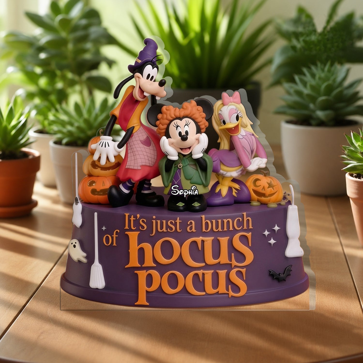 Personalized Acrylic Plaque It's Just A Bunch Of Witches Halloween Gift for Kids and Friends Acrylic Plaque GradoCreations