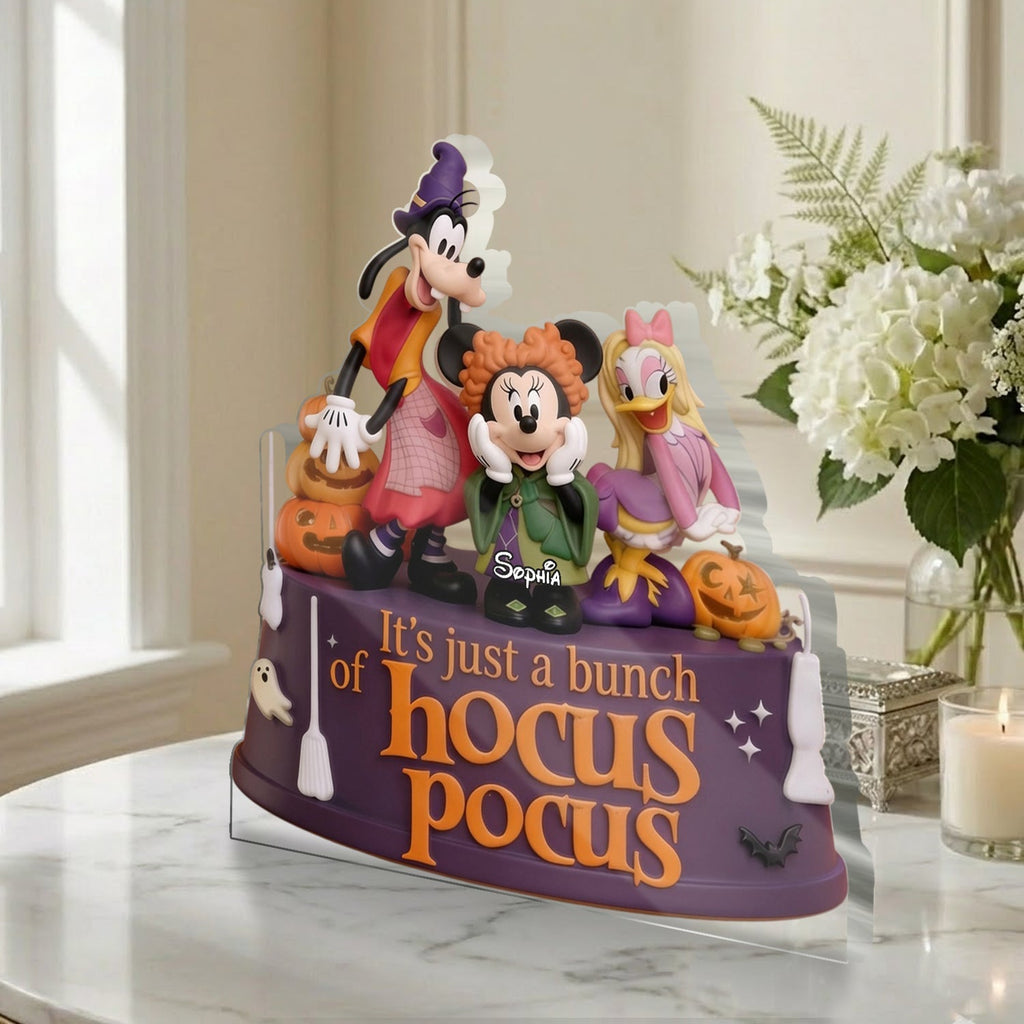 Personalized Acrylic Plaque It's Just A Bunch Of Witches Halloween Gift for Kids and Friends Acrylic Plaque GradoCreations