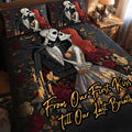 Personalized Nightmare Quilt Set Unique Couples Gift for Anniversary Quilt Set GradoCreations