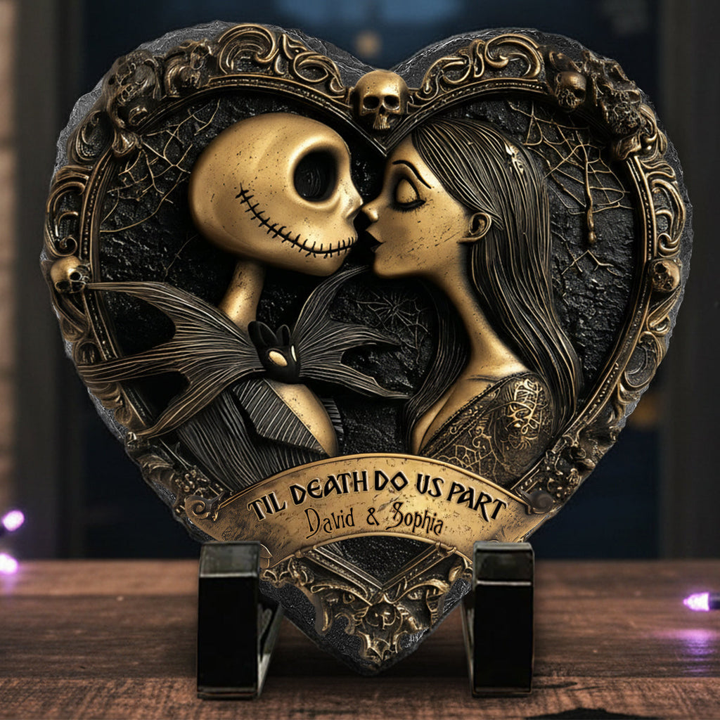 Personalized Heart Shaped Stone Memorial Gift | Couple Keepsake Heart Shaped Stone GradoCreations