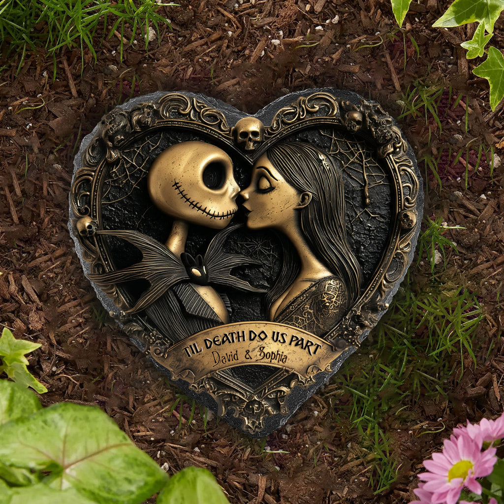 Personalized Heart Shaped Stone Memorial Gift | Couple Keepsake Heart Shaped Stone GradoCreations