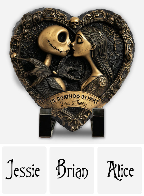 Personalized Heart Shaped Stone Memorial Gift | Couple Keepsake Heart Shaped Stone GradoCreations