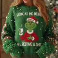 Personalized Grinch Christmas Ugly Sweater Custom Name Gift Ugly Sweater GradoCreations