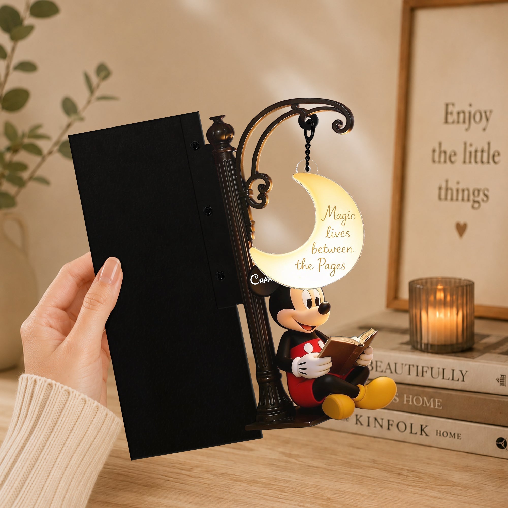 Personalized 3D Bookshelf Lamp Custom Name Mickey Disney Gift Bookshelf Lamp GradoCreations