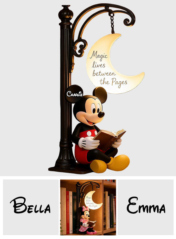 Personalized 3D Bookshelf Lamp Custom Name Mickey Disney Gift Bookshelf Lamp GradoCreations