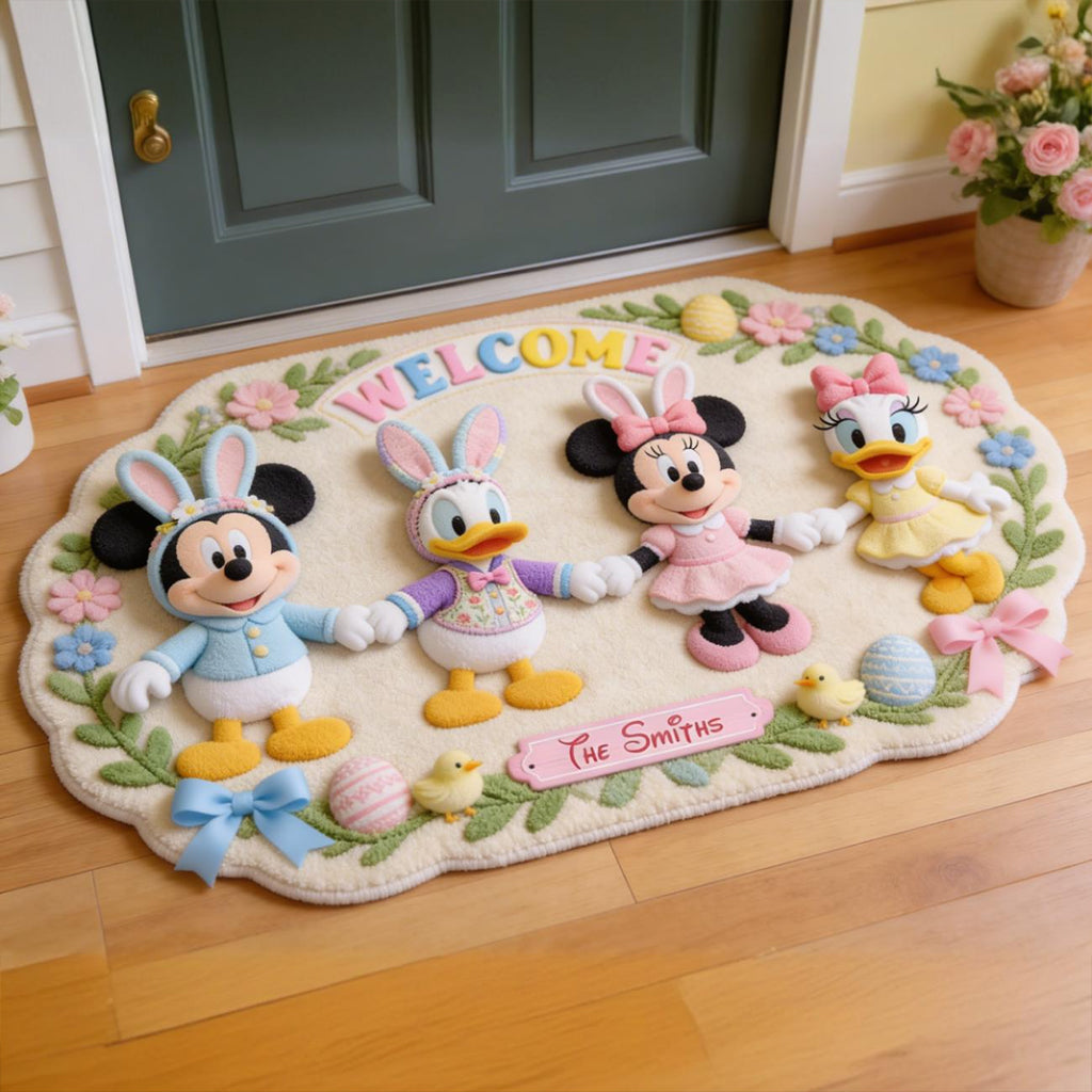 Personalized Disney Non-Slip Tufted Rug with Friends for Kids Non-Slip Tufted Rug GradoCreations