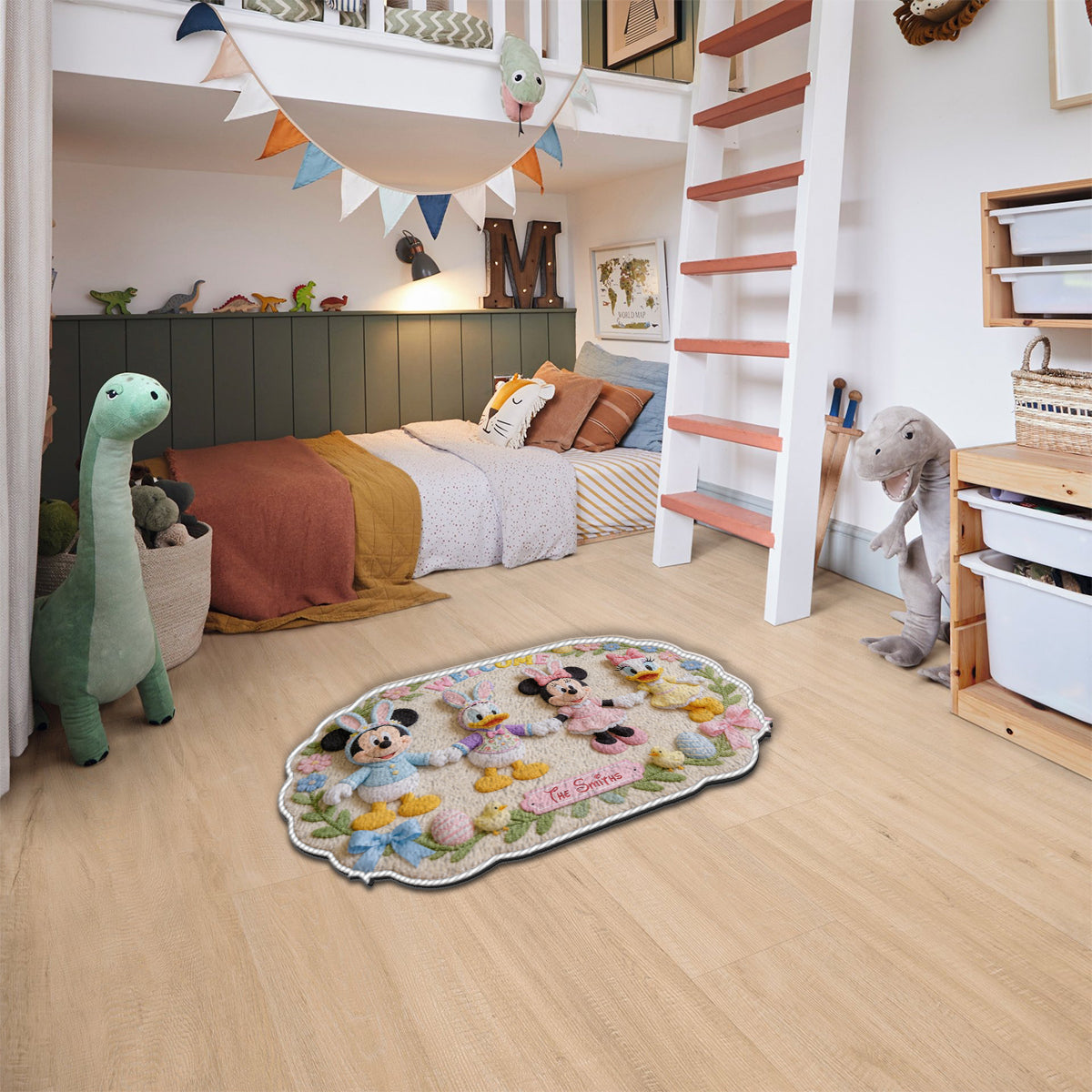Personalized Disney Non-Slip Tufted Rug with Friends for Kids Non-Slip Tufted Rug GradoCreations