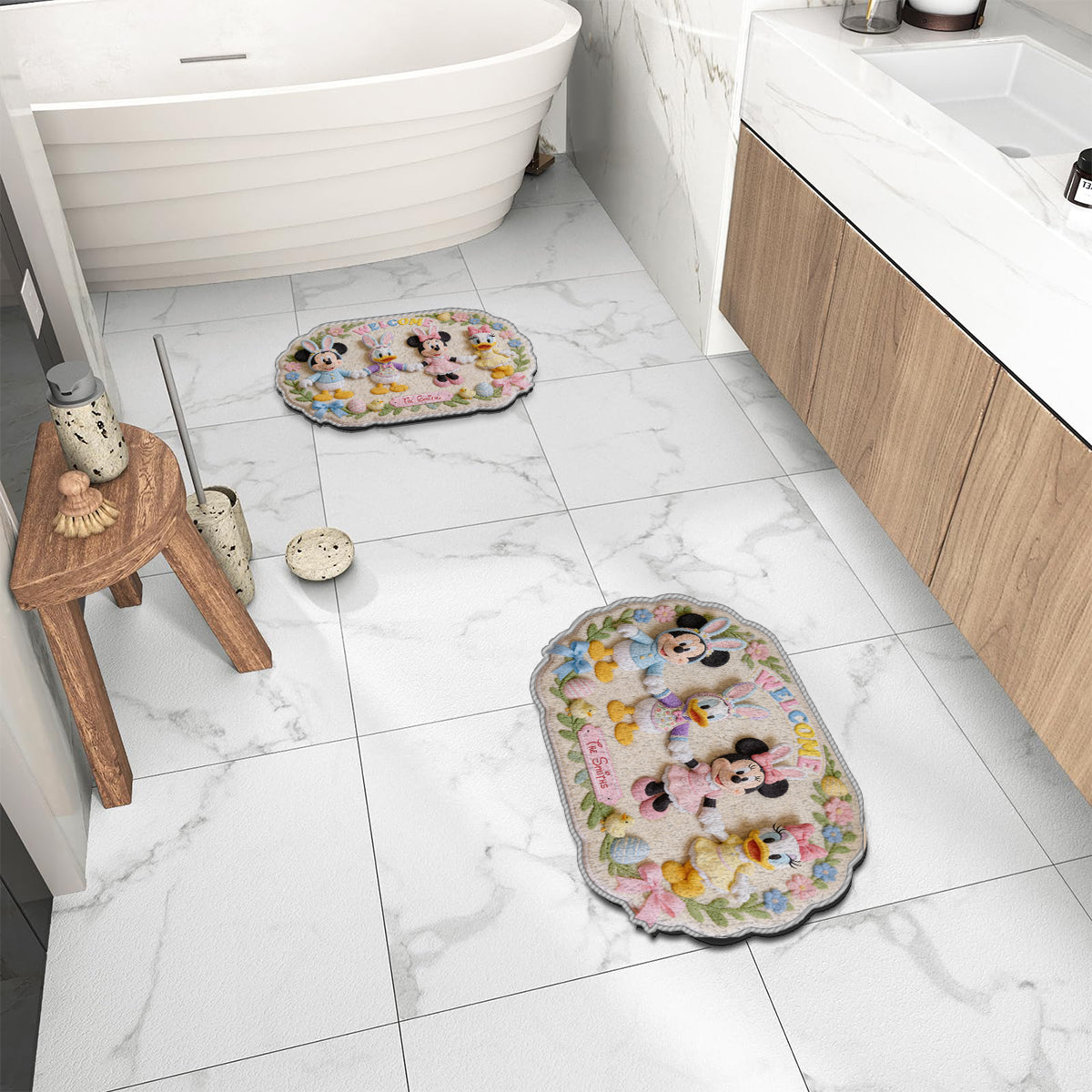 Personalized Disney Non-Slip Tufted Rug with Friends for Kids Non-Slip Tufted Rug GradoCreations