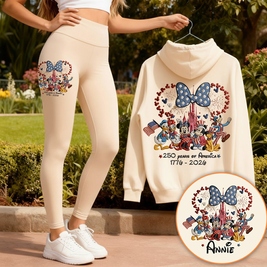 Personalized 250 Years America Mouse Hoodie and Leggings Gift Hoodie & Leggings GradoCreations