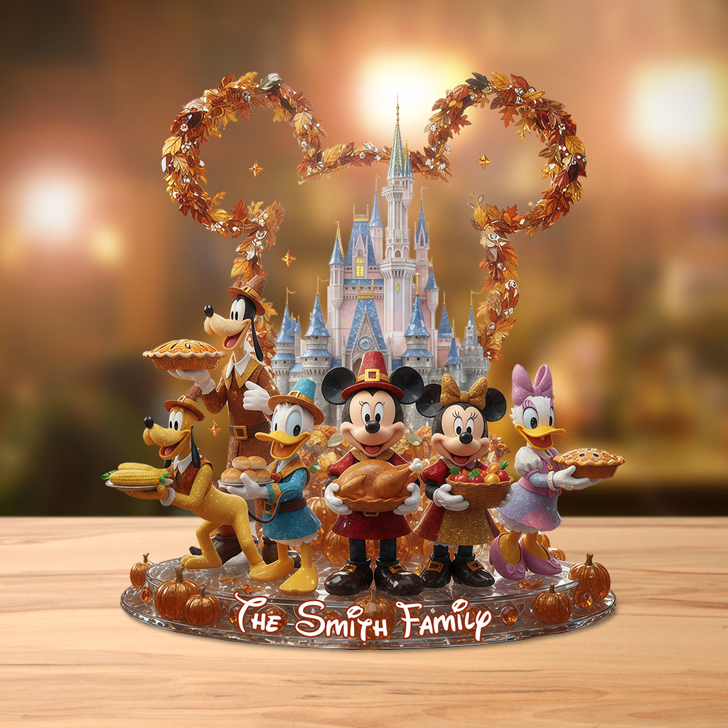 Personalized Thanksgiving Mouse Acrylic Plaque Custom Gift Custom Shaped Acrylic Plaque GradoCreations