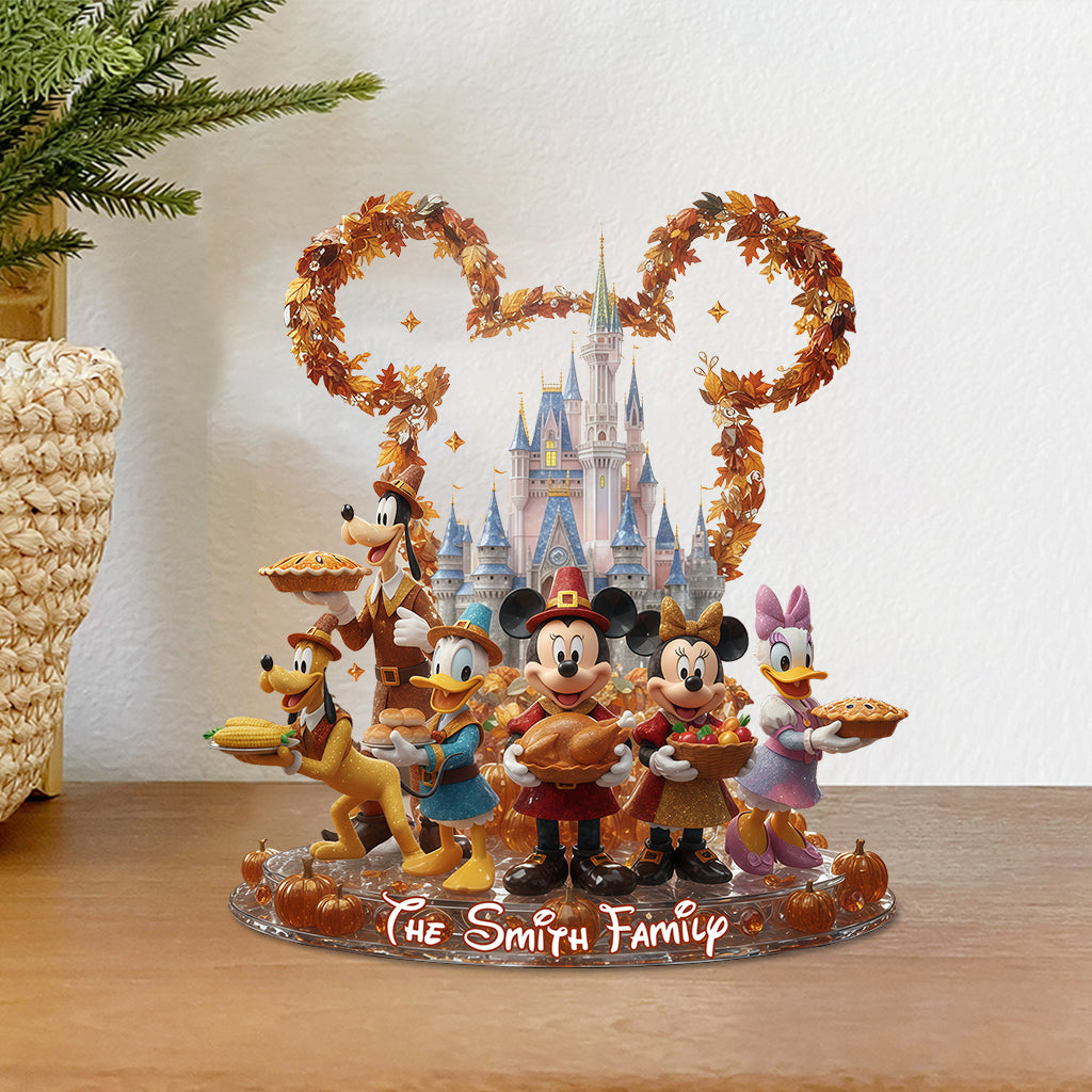 Personalized Thanksgiving Mouse Acrylic Plaque Custom Gift Custom Shaped Acrylic Plaque GradoCreations