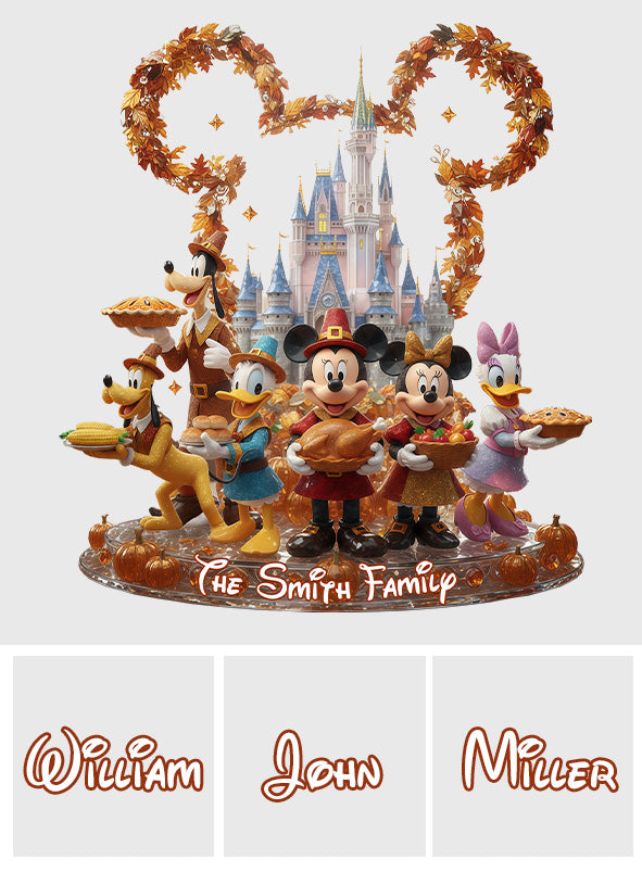 Personalized Thanksgiving Mouse Acrylic Plaque Custom Gift Custom Shaped Acrylic Plaque GradoCreations