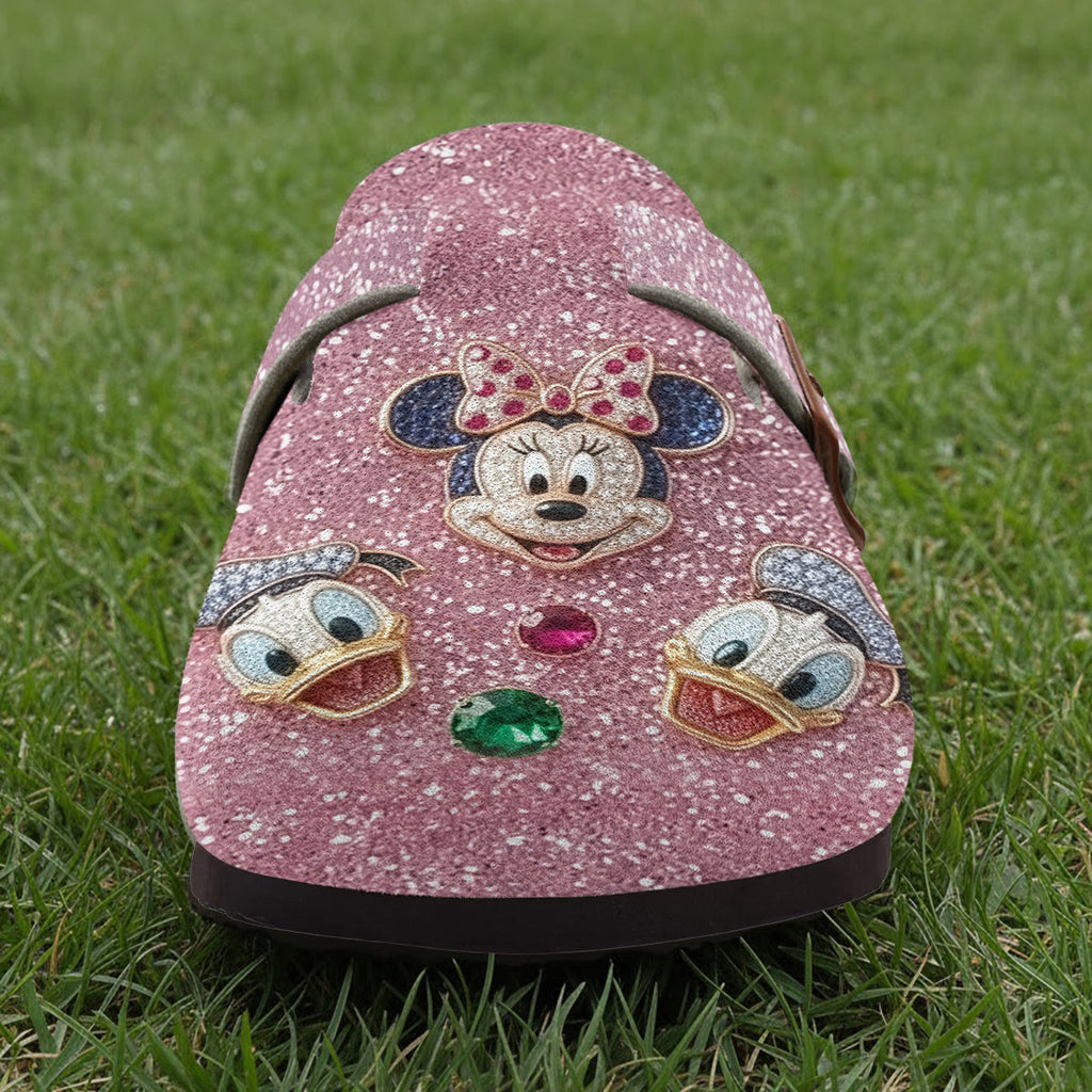 Personalized Glitter Pink Disney Clogs with Arch Support for Kids Clogs With Arch Support GradoCreations