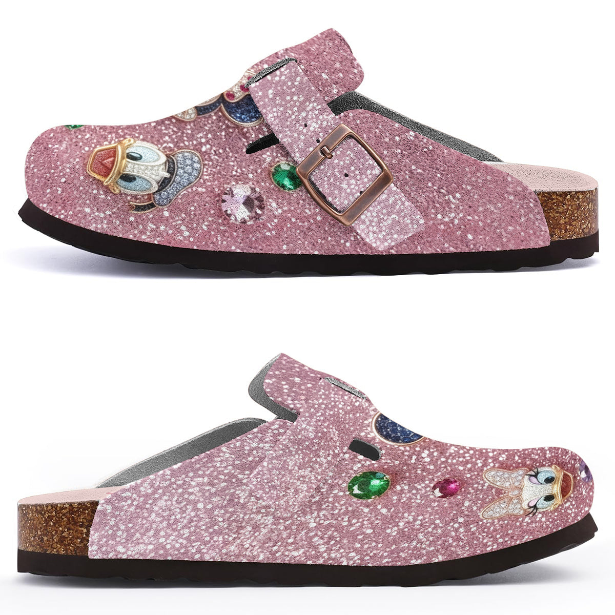 Personalized Glitter Pink Disney Clogs with Arch Support for Kids Clogs With Arch Support GradoCreations