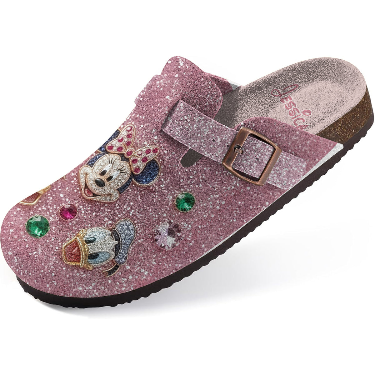 Personalized Glitter Pink Disney Clogs with Arch Support for Kids Clogs With Arch Support GradoCreations