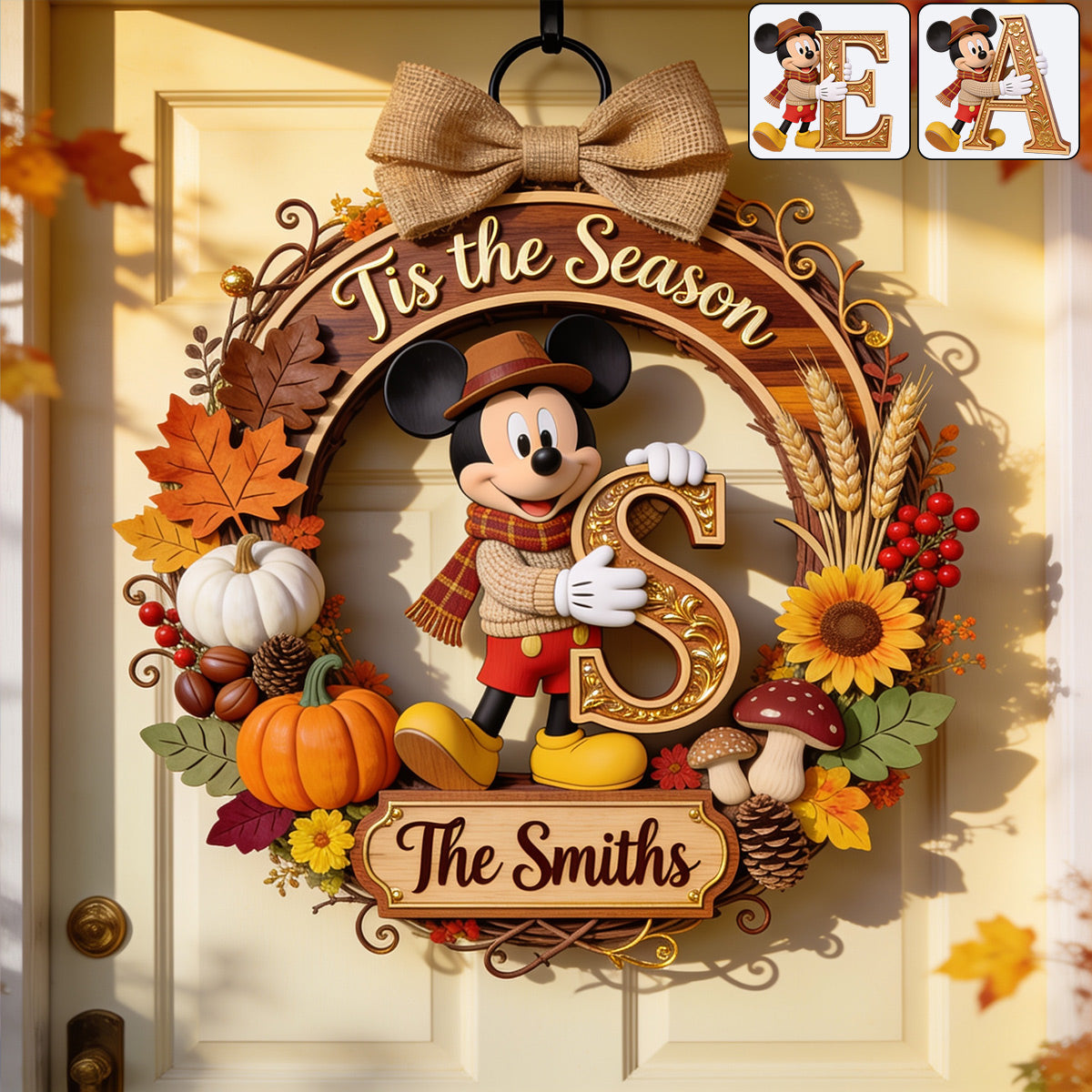 Personalized Custom Wood Sign for Family - Fall Decor Gift Wood Sign GradoCreations