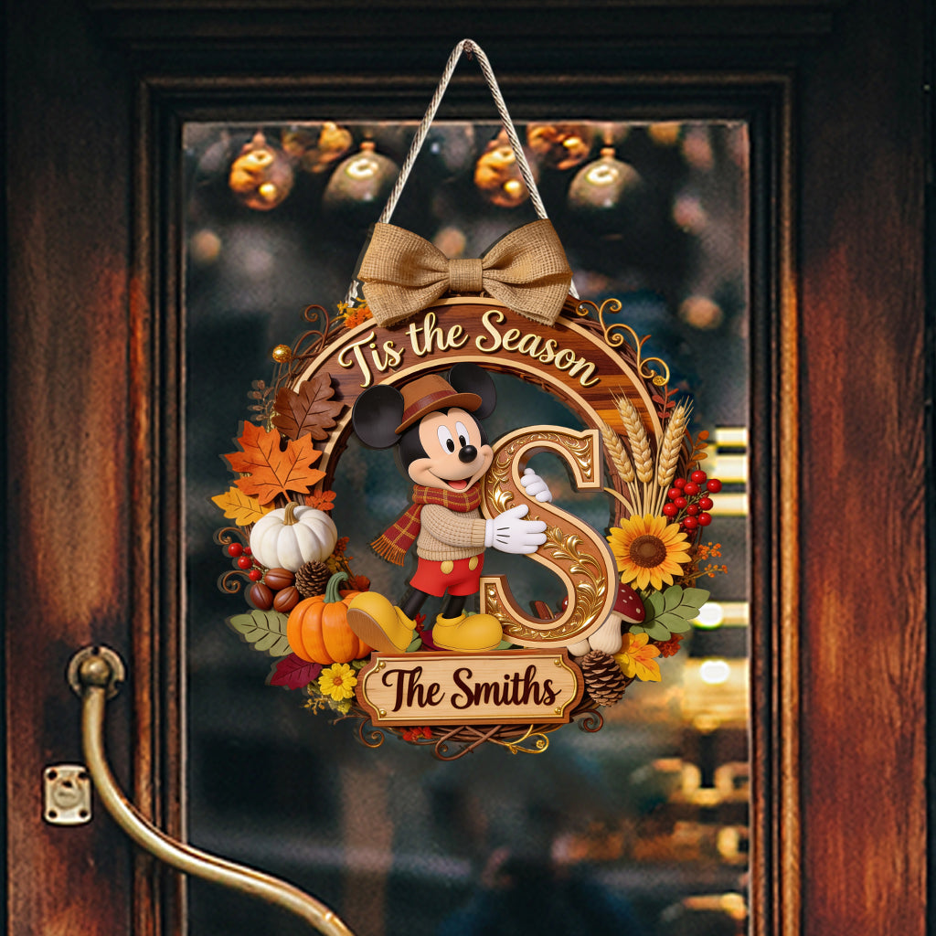 Personalized Seasonal Mouse Wooden Sign Custom Name Gift Wood Sign GradoCreations