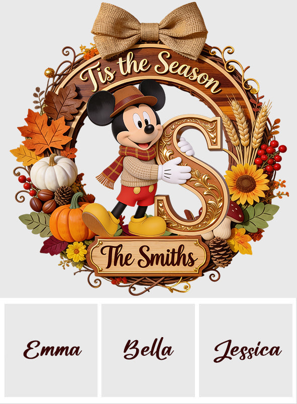 Personalized Seasonal Mouse Wooden Sign Custom Name Gift Wood Sign GradoCreations