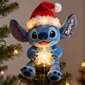 Personalized LED Light Tree Topper Custom Name for Christmas LED Light Tree Topper GradoCreations