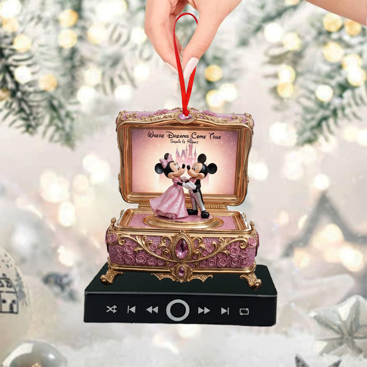 Personalized Music Ornament Custom Song Gift for Christmas Music Ornament GradoCreations