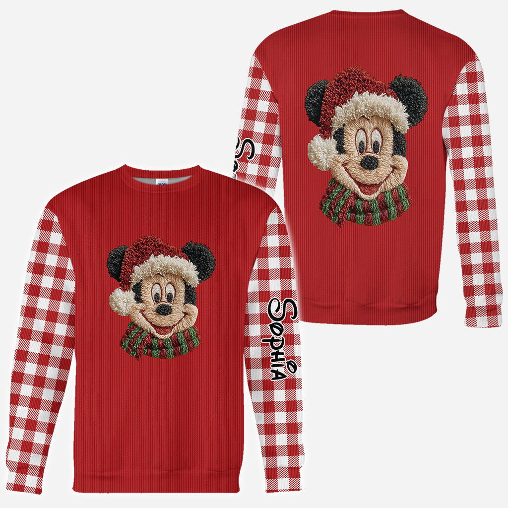 Personalized Christmas Mouse All Over Shirt Gift for Mom All Over Shirt GradoCreations