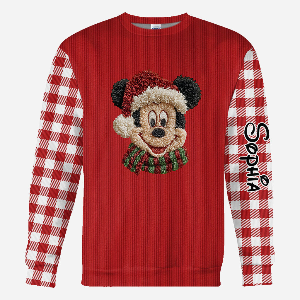 Personalized Christmas Mouse All Over Shirt Gift for Mom All Over Shirt GradoCreations