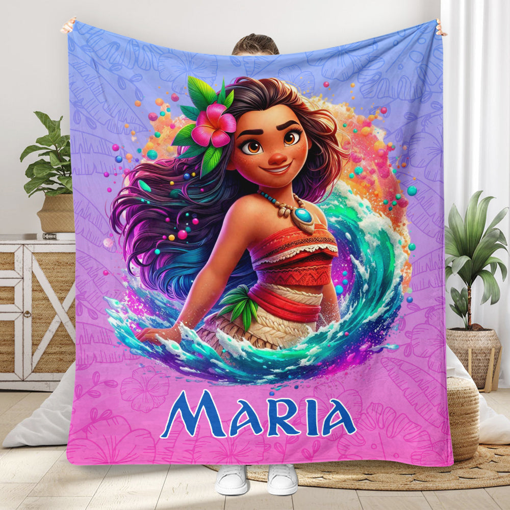 Personalized Princess Of The Sea Blanket Custom Name Gift Blanket GradoCreations