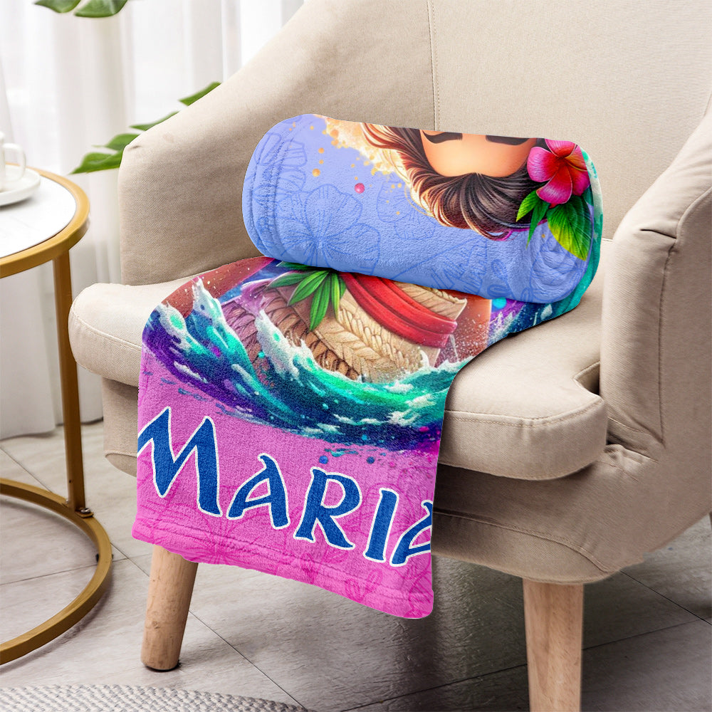 Personalized Princess Of The Sea Blanket Custom Name Gift Blanket GradoCreations