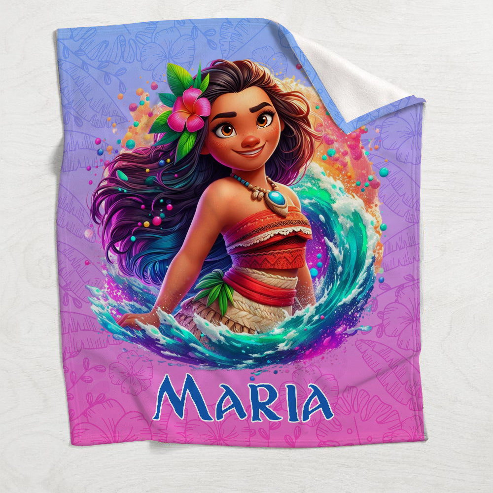 Personalized Princess Of The Sea Blanket Custom Name Gift Blanket GradoCreations