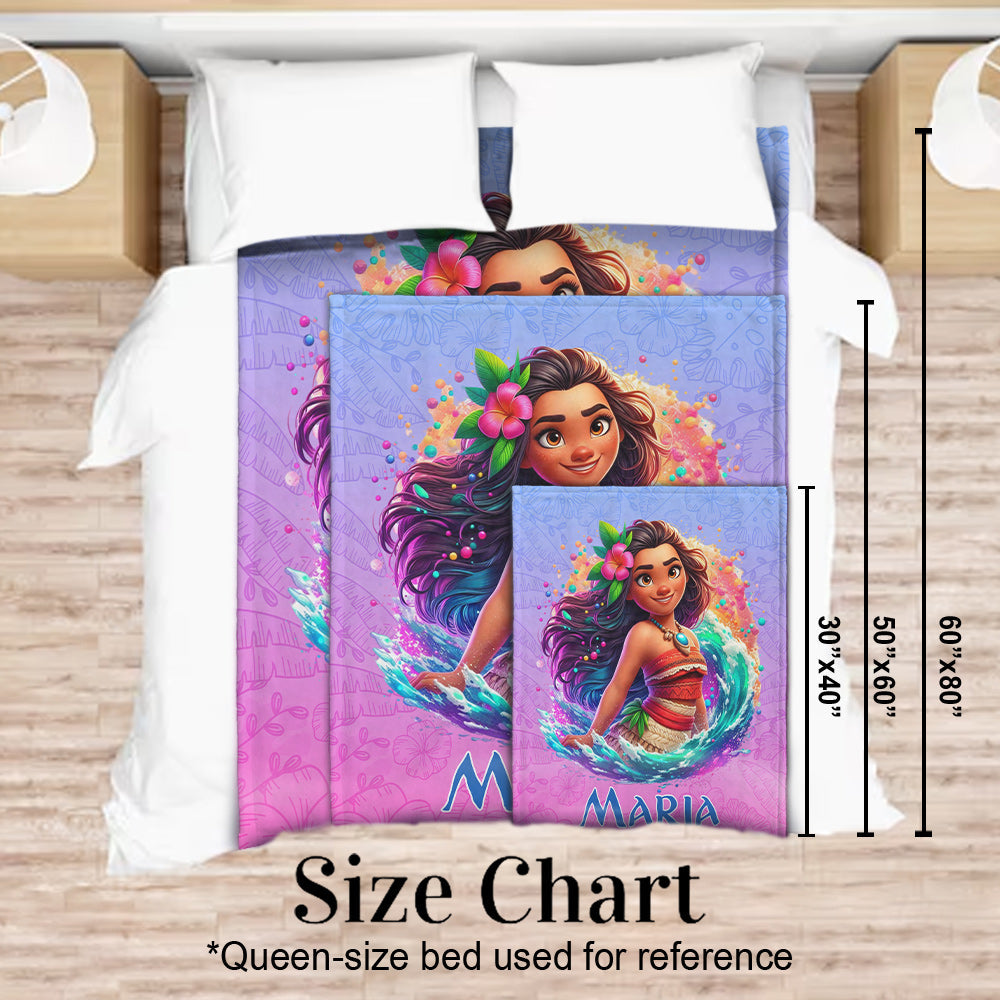Personalized Princess Of The Sea Blanket Custom Name Gift Blanket GradoCreations