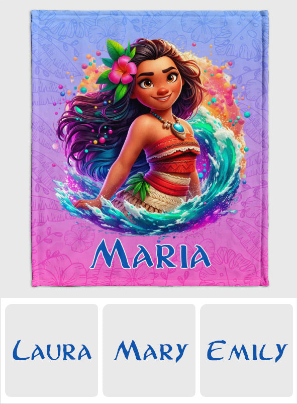 Personalized Princess Of The Sea Blanket Custom Name Gift Blanket GradoCreations