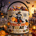Personalized Halloween Canvas Bucket Bag Custom Name Gift Canvas Bucket Bag GradoCreations