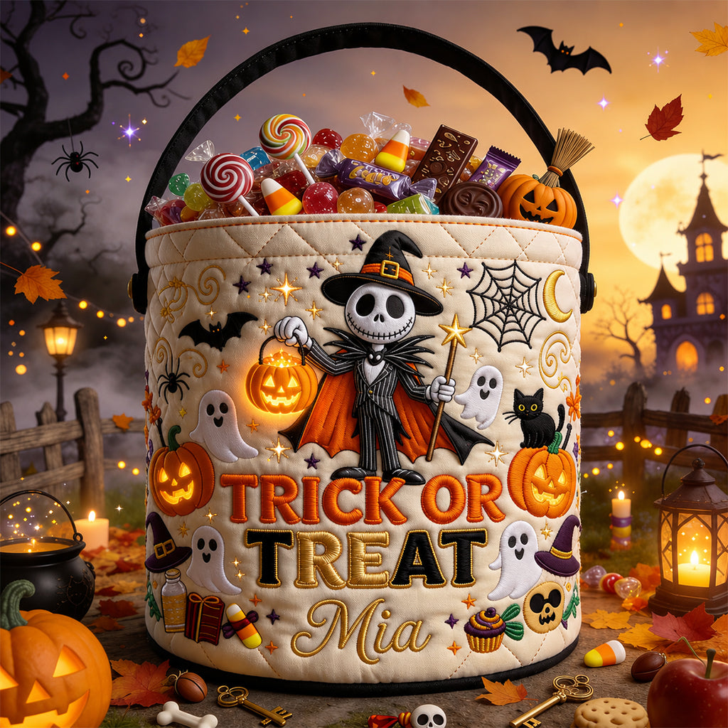 Personalized Halloween Spooky Basket for Kids Trick or Treat Gift Basket GradoCreations