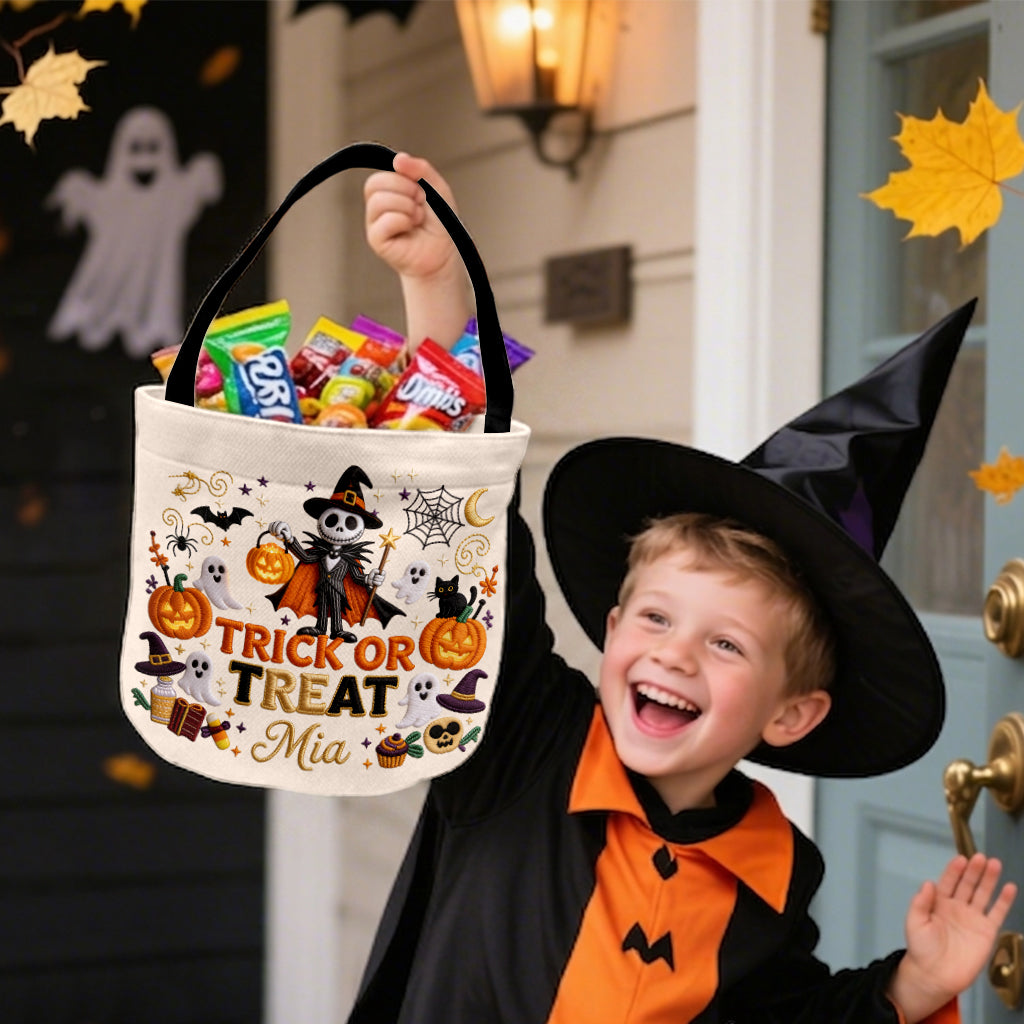 Personalized Halloween Spooky Basket for Kids Trick or Treat Gift Basket GradoCreations