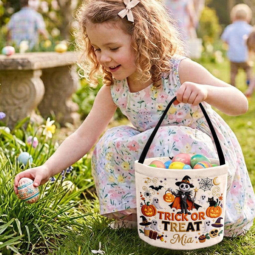 Personalized Halloween Spooky Basket for Kids Trick or Treat Gift Basket GradoCreations