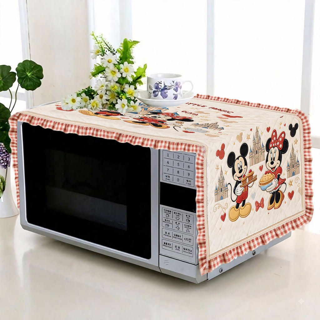 Personalized Mickey Mouse Microwave Cover Custom Name Gift Custom Shape Table Runner GradoCreations