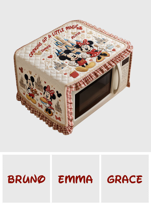 Personalized Mickey Mouse Microwave Cover Custom Name Gift Custom Shape Table Runner GradoCreations