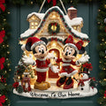 Personalized Mickey Mouse Welcome Home Sign Custom Wood Decoration Wood Sign GradoCreations