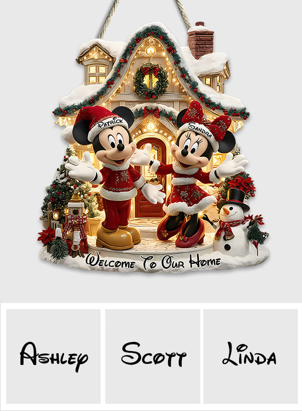 Personalized Mickey Mouse Welcome Home Sign Custom Wood Decoration Wood Sign GradoCreations